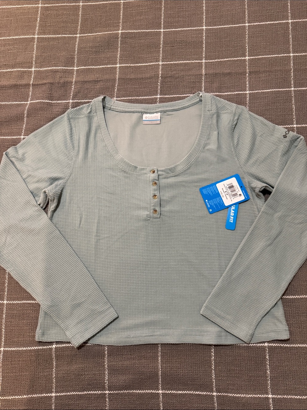 Columbia Brea Falls Women's Long Sleeve Henley Top - Crushed Blue